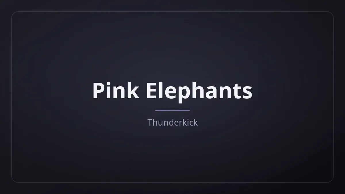 Pink Elephants kapak görseli