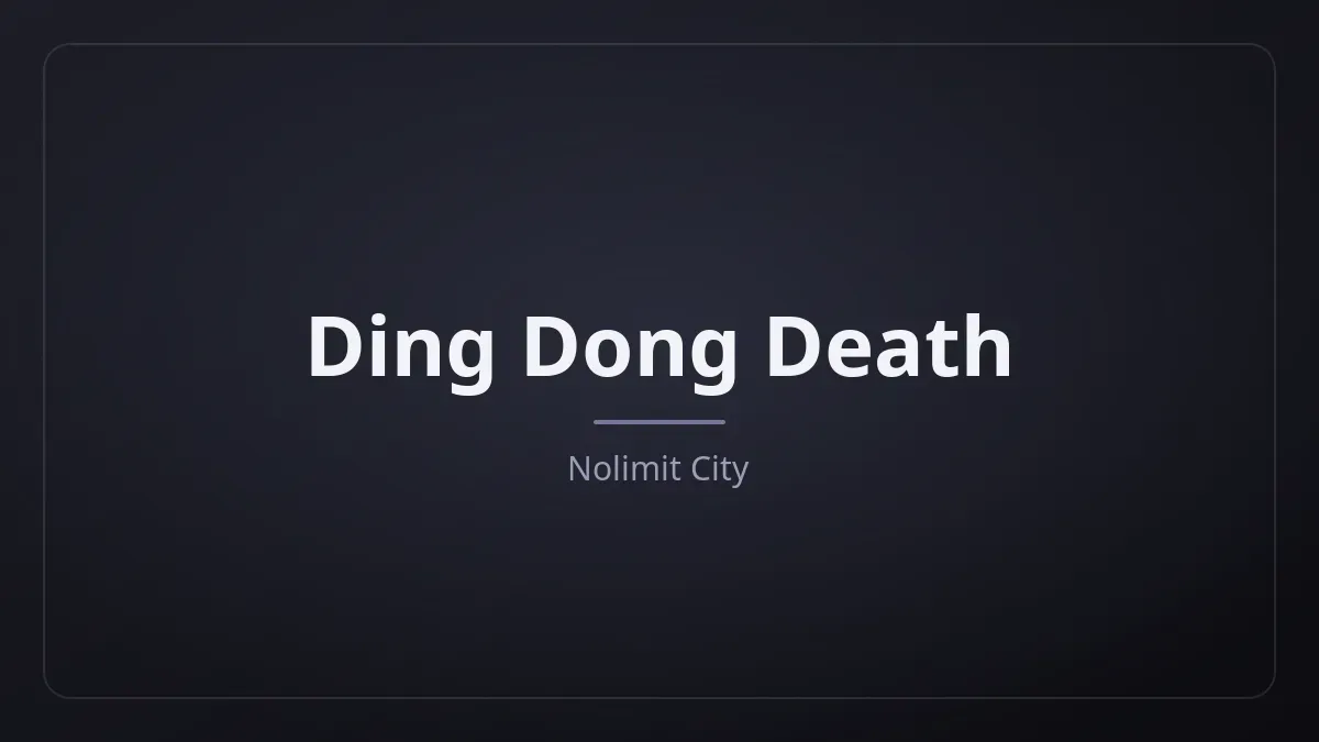 Ding Dong Death kapak görseli