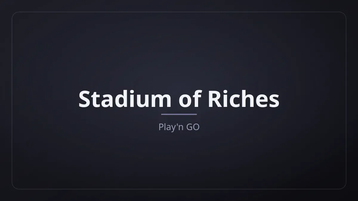 Stadium of Riches kapak görseli