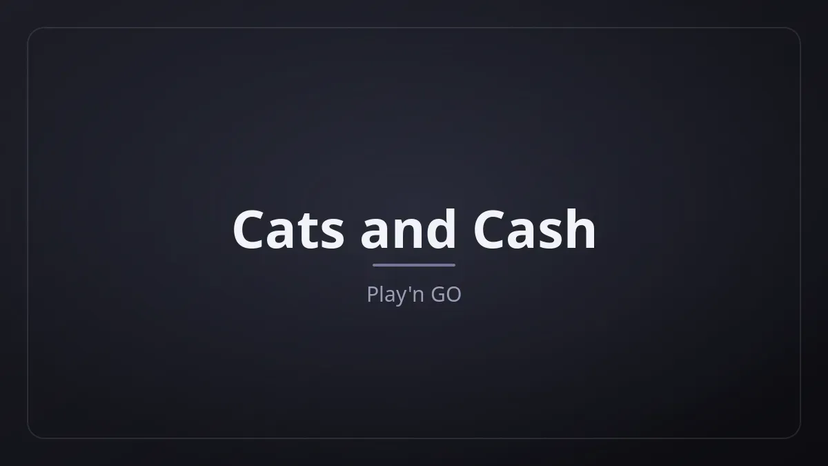 Cats and Cash kapak görseli