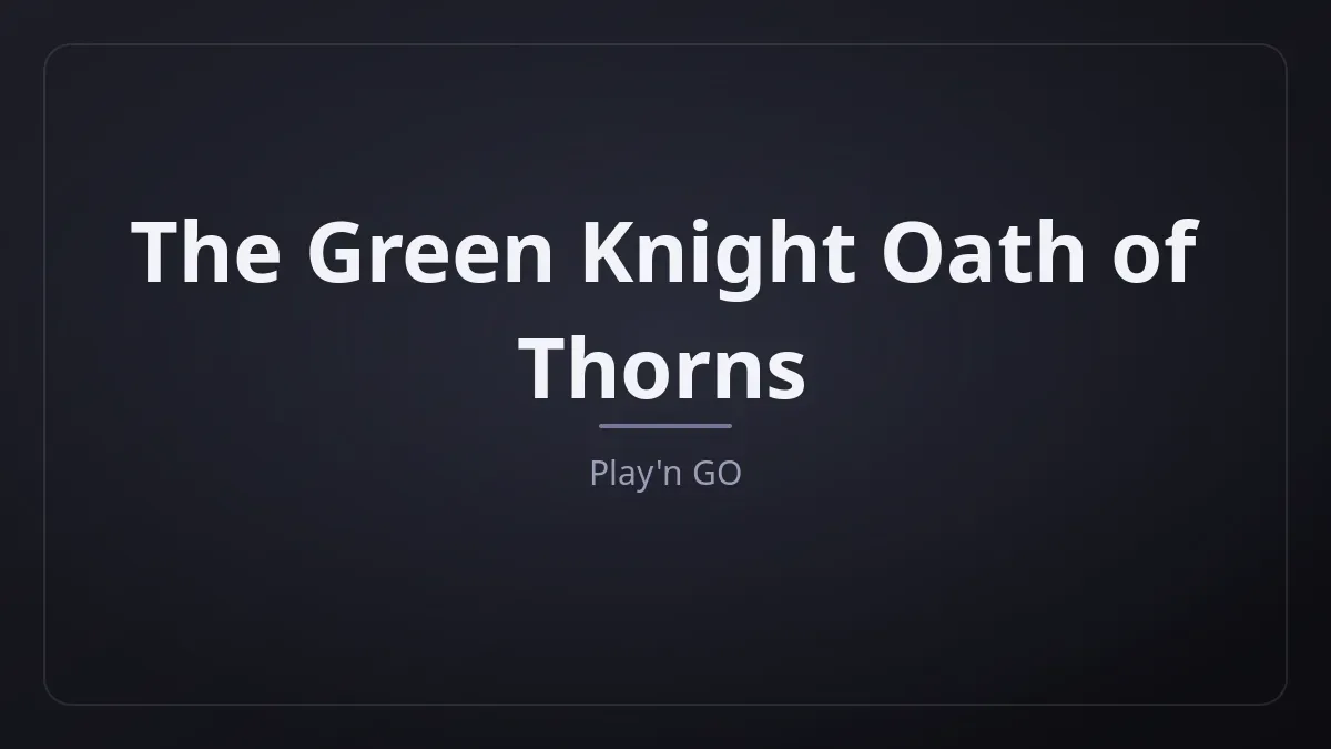 The Green Knight Oath of Thorns kapak görseli