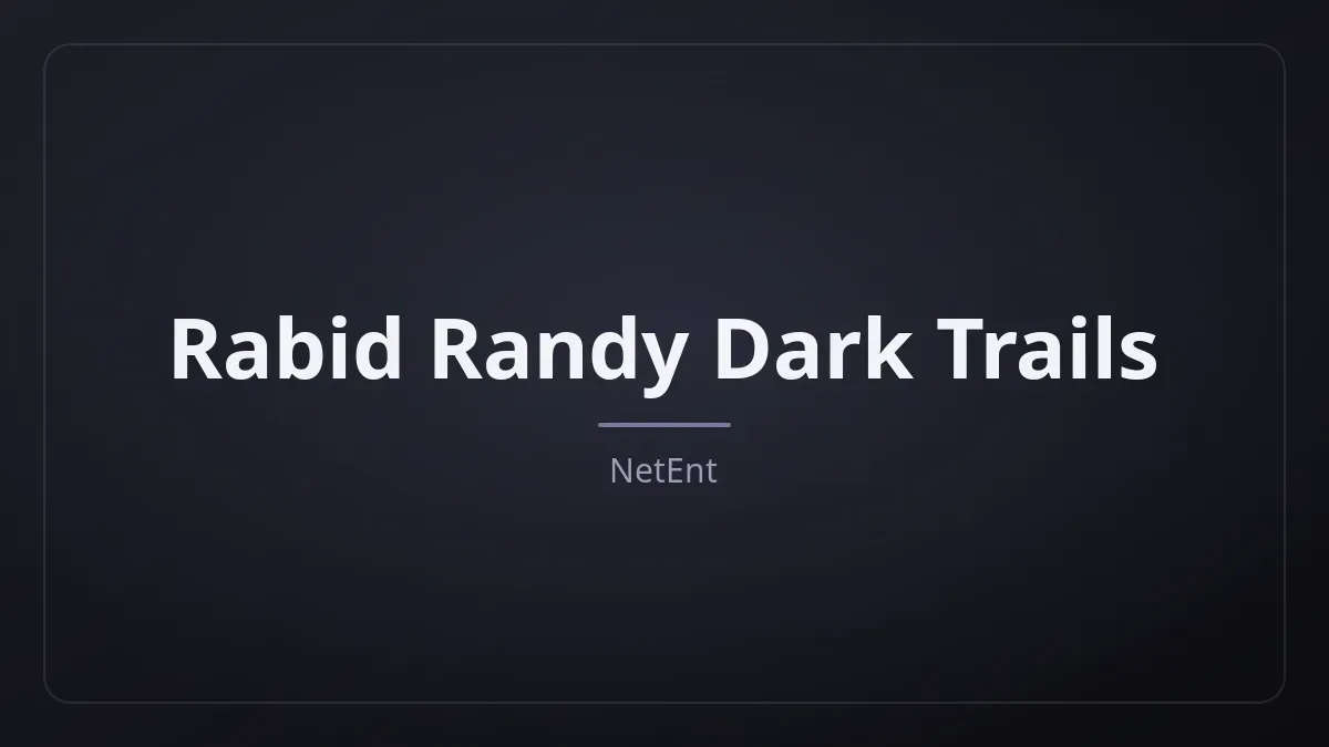 Rabid Randy Dark Trails kapak görseli
