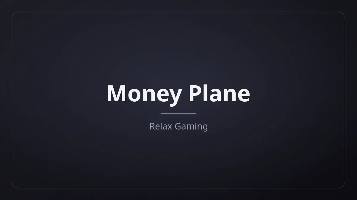 Money Plane kapak görseli