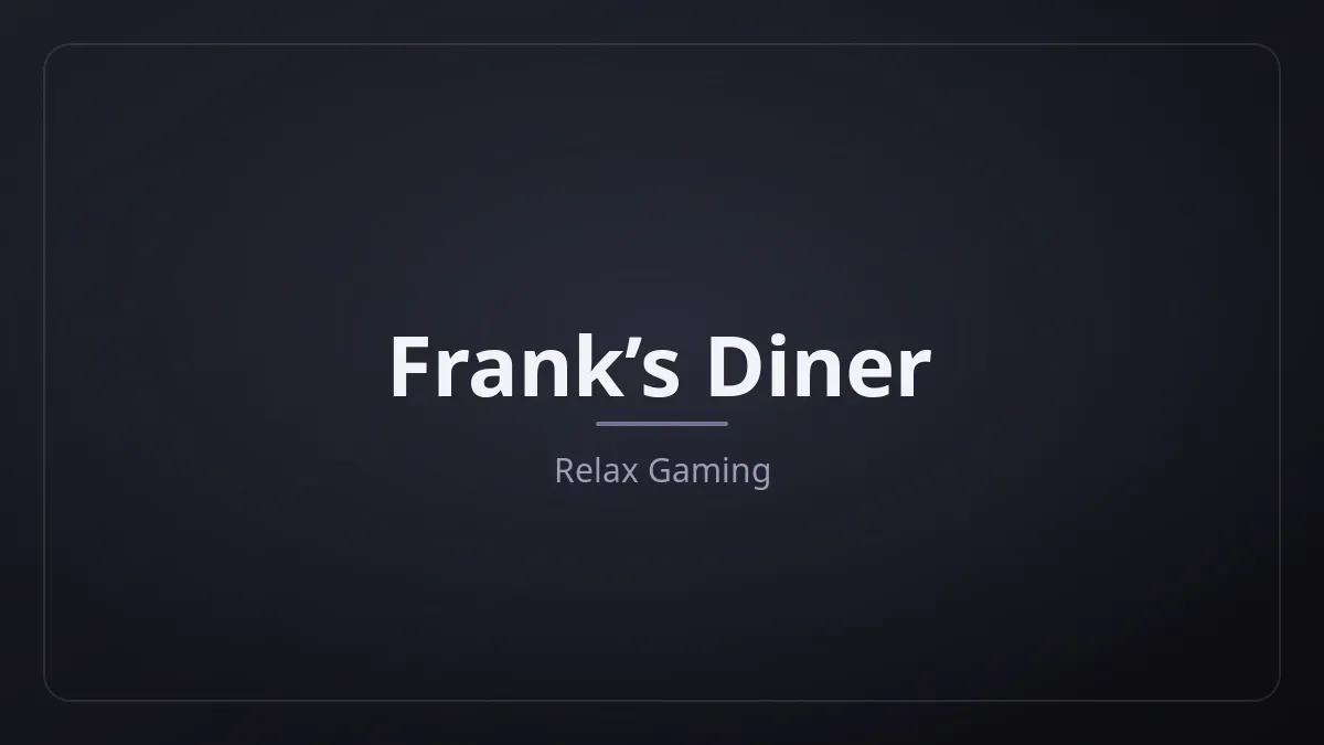 Frank’s Diner kapak görseli