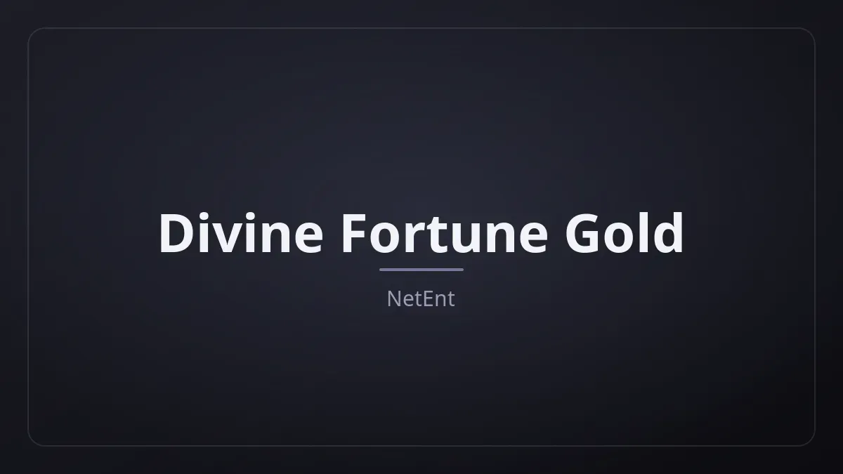 Divine Fortune Gold kapak görseli