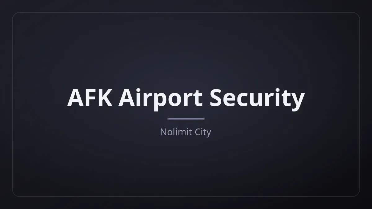 AFK Airport Security kapak görseli