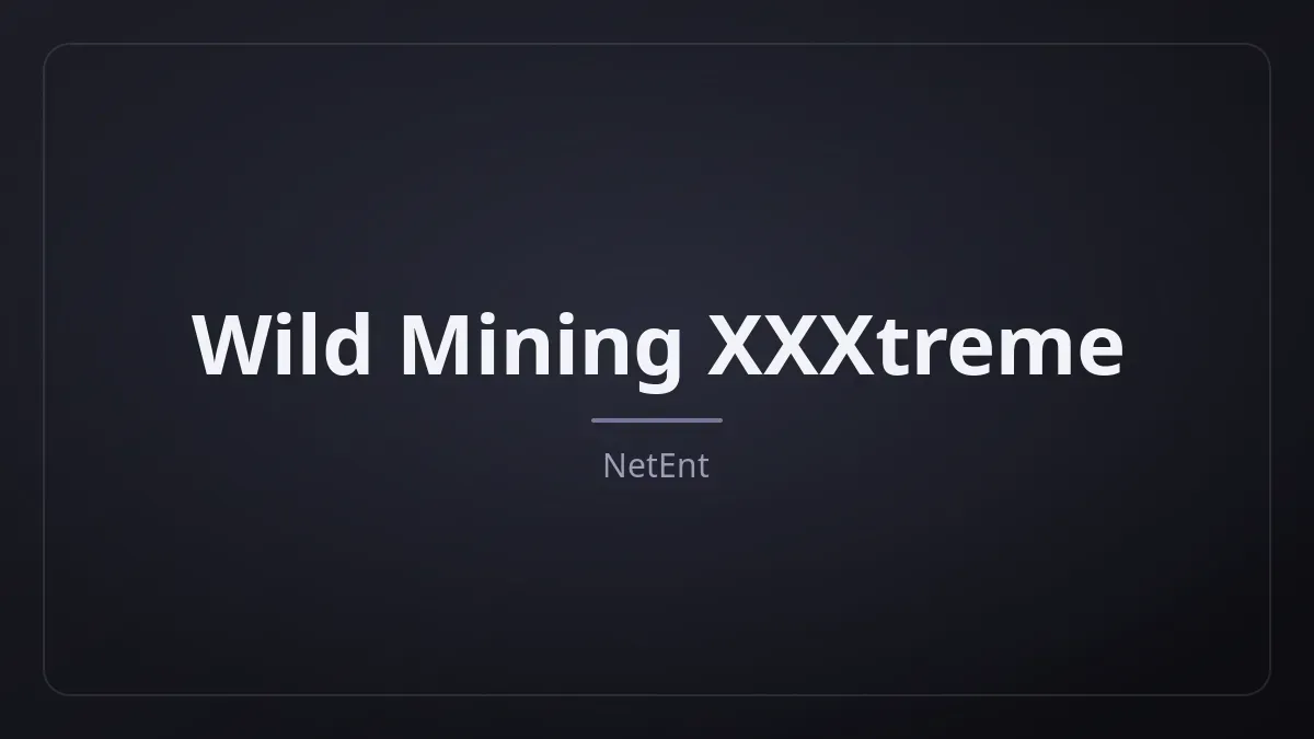 Wild Mining XXXtreme kapak görseli