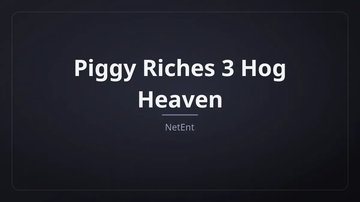 Piggy Riches 3 Hog Heaven kapak görseli