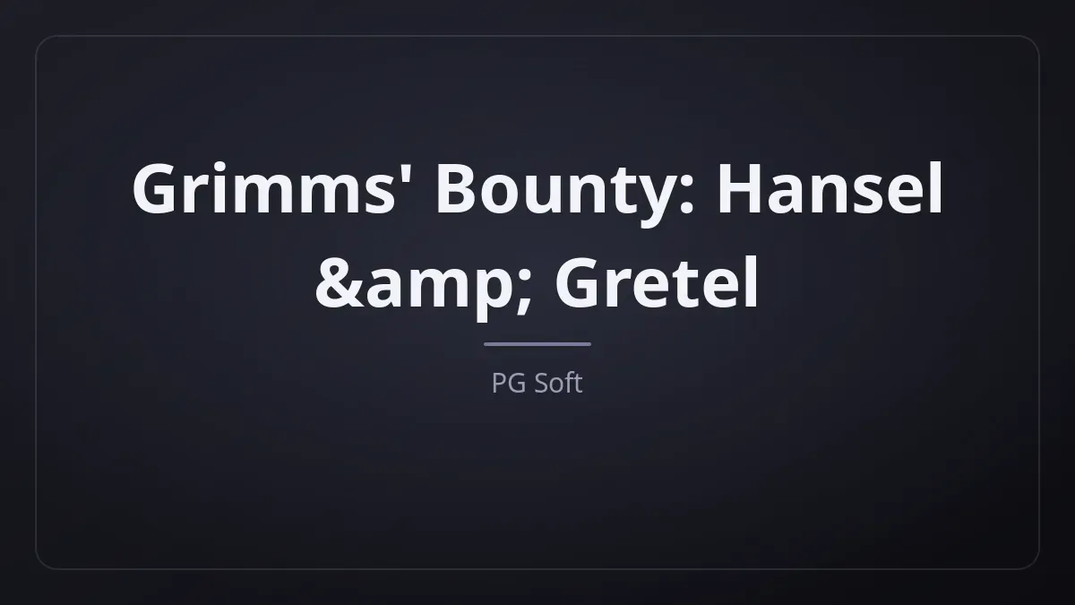 Grimms' Bounty: Hansel &amp; Gretel kapak görseli