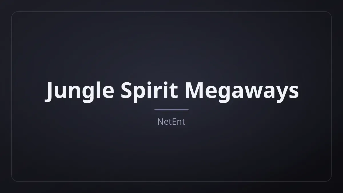 Jungle Spirit Megaways kapak görseli