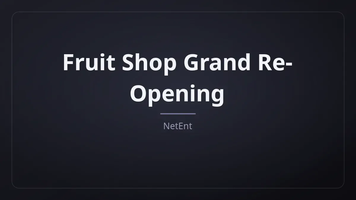 Fruit Shop Grand Re-Opening kapak görseli