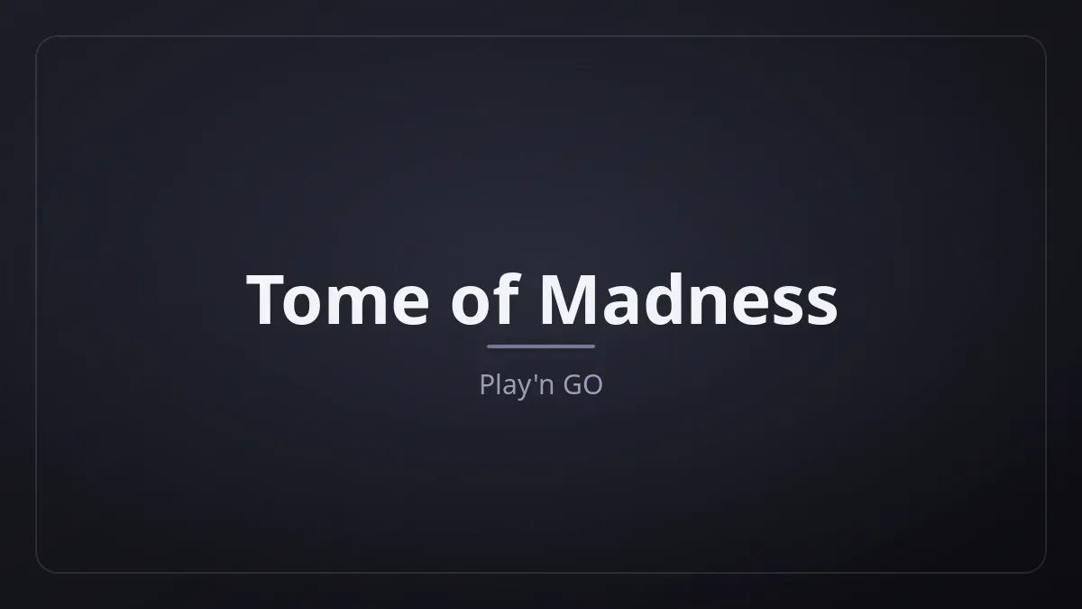 Tome of Madness kapak görseli
