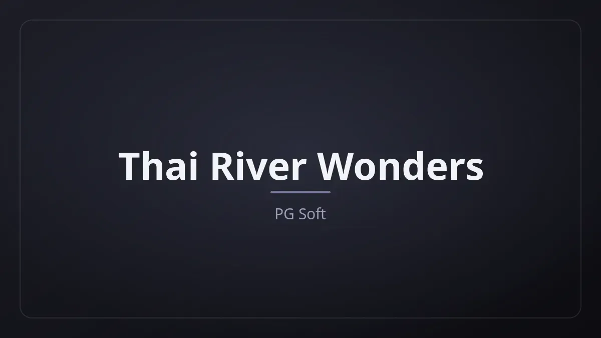 Thai River Wonders kapak görseli