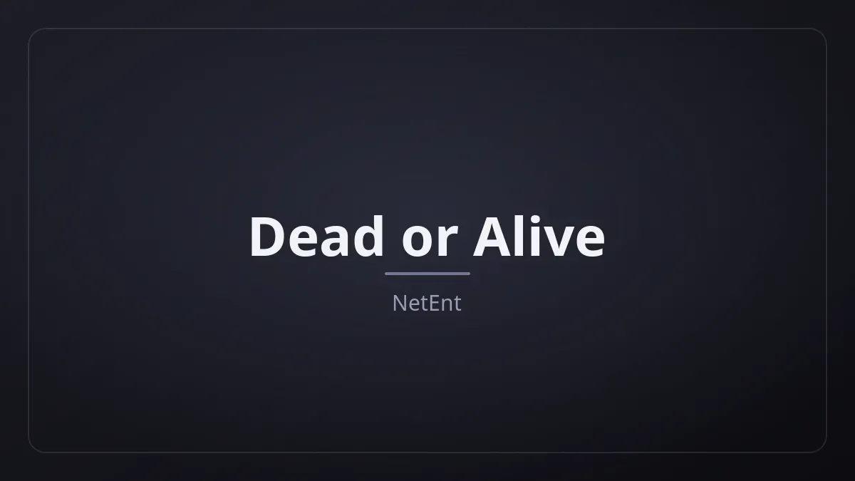 Dead or Alive kapak görseli