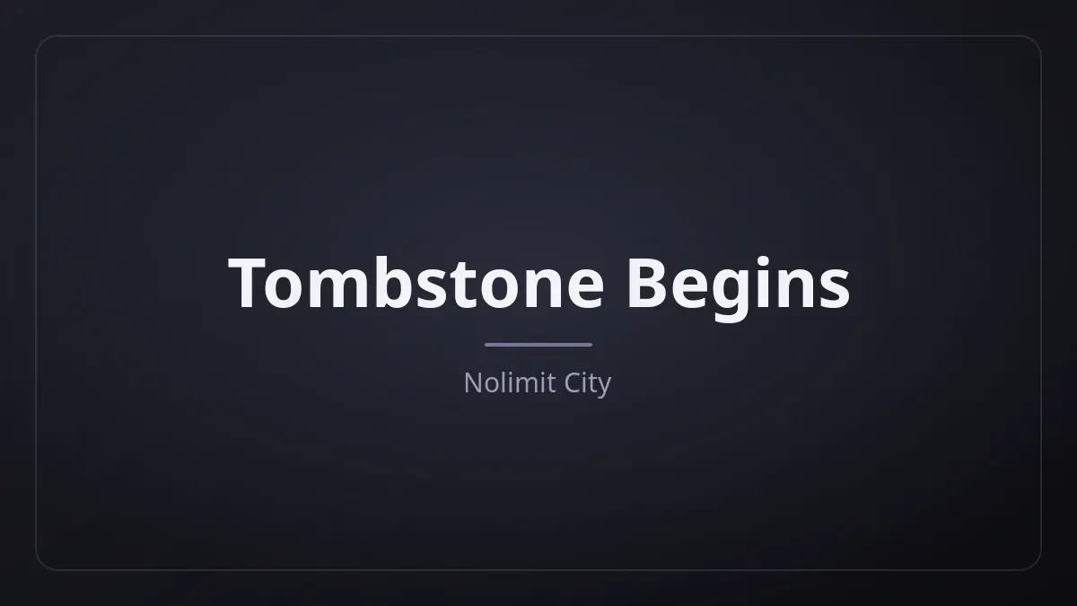 Tombstone Begins kapak görseli