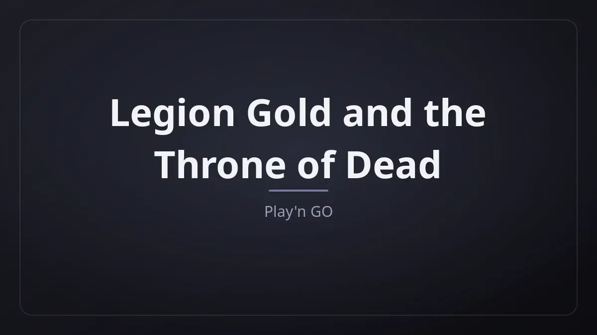 Legion Gold and the Throne of Dead kapak görseli