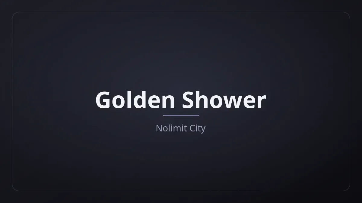 Golden Shower kapak görseli