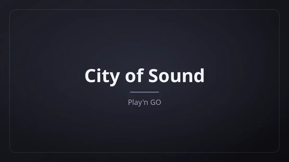City of Sound kapak görseli