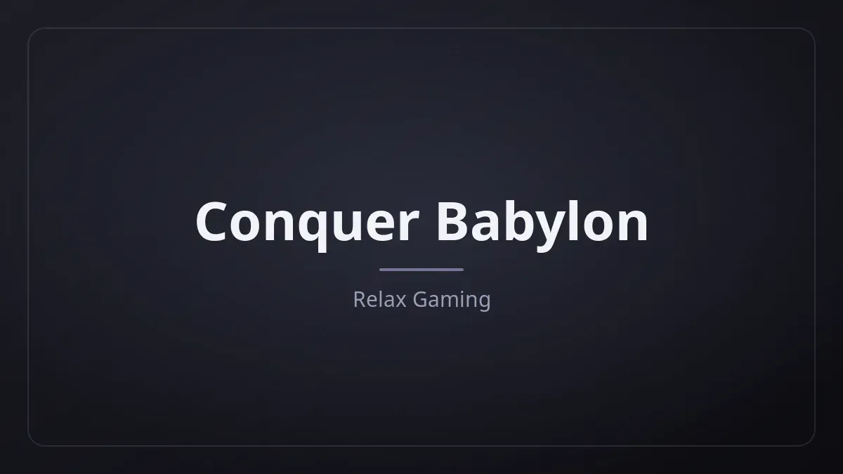 Conquer Babylon kapak görseli