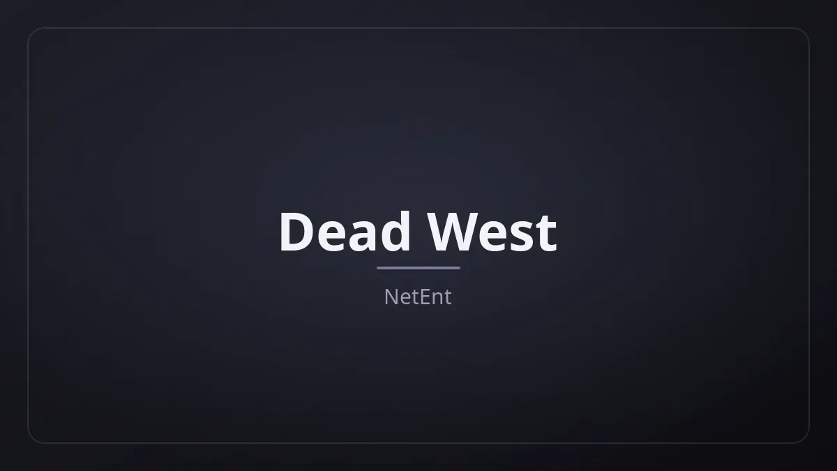 Dead West kapak görseli