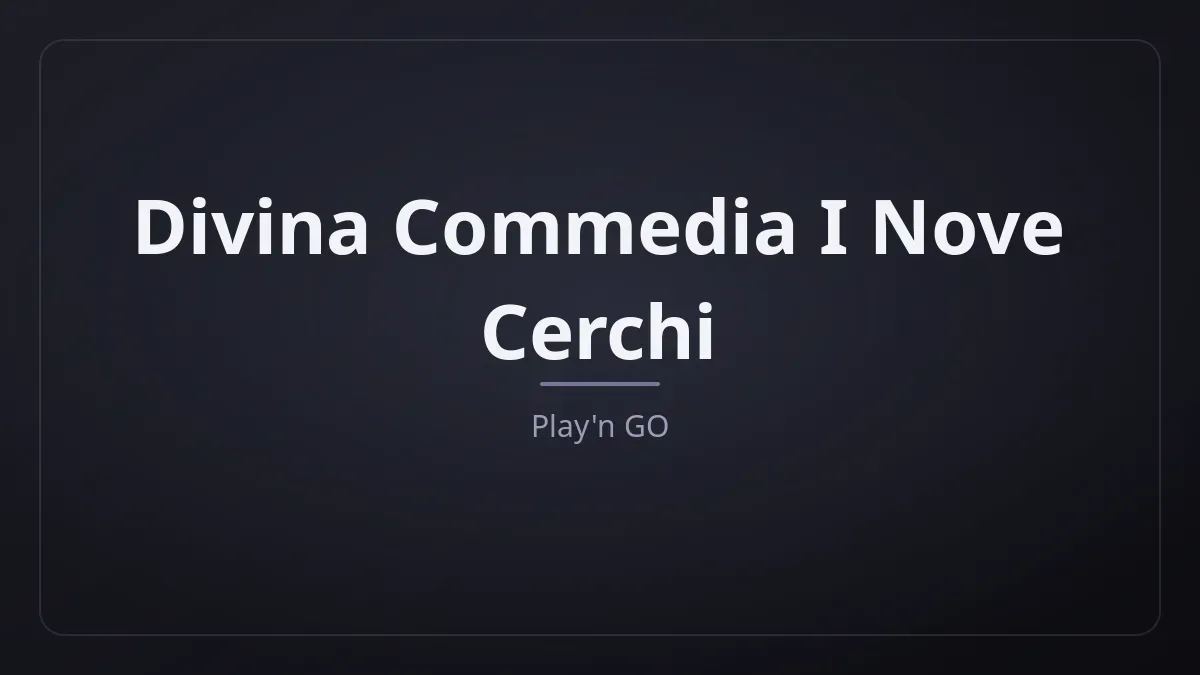 Divina Commedia I Nove Cerchi kapak görseli