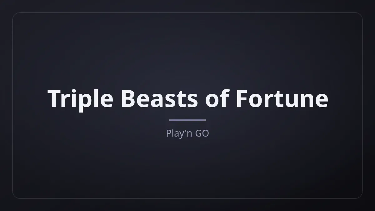 Triple Beasts of Fortune kapak görseli