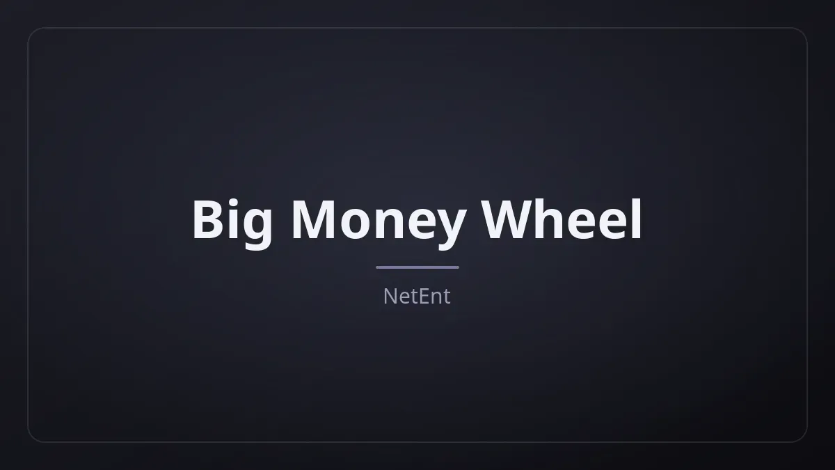 Big Money Wheel kapak görseli