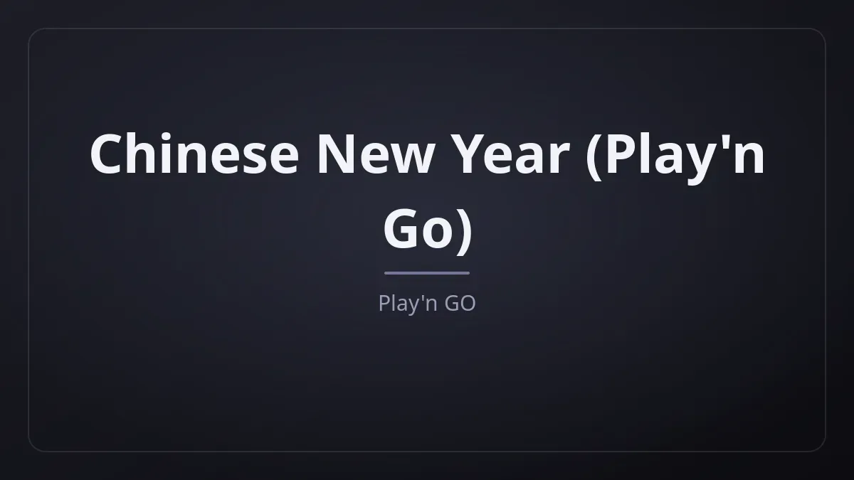 Chinese New Year (Play'n Go) kapak görseli