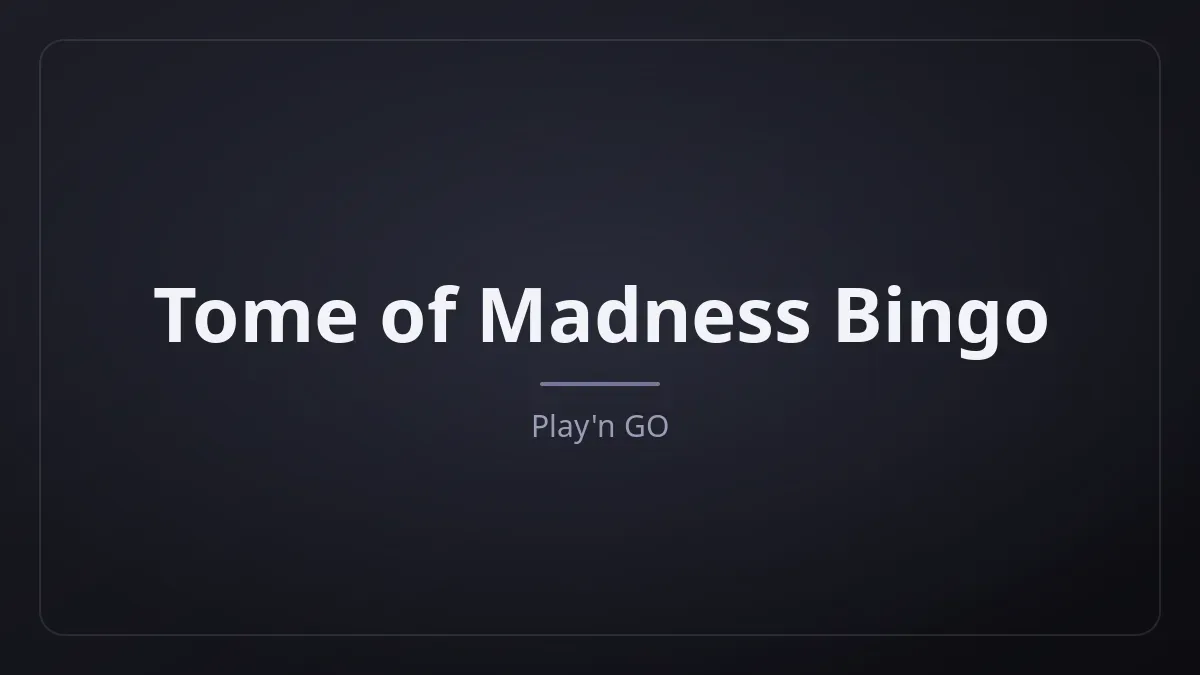 Tome of Madness Bingo kapak görseli
