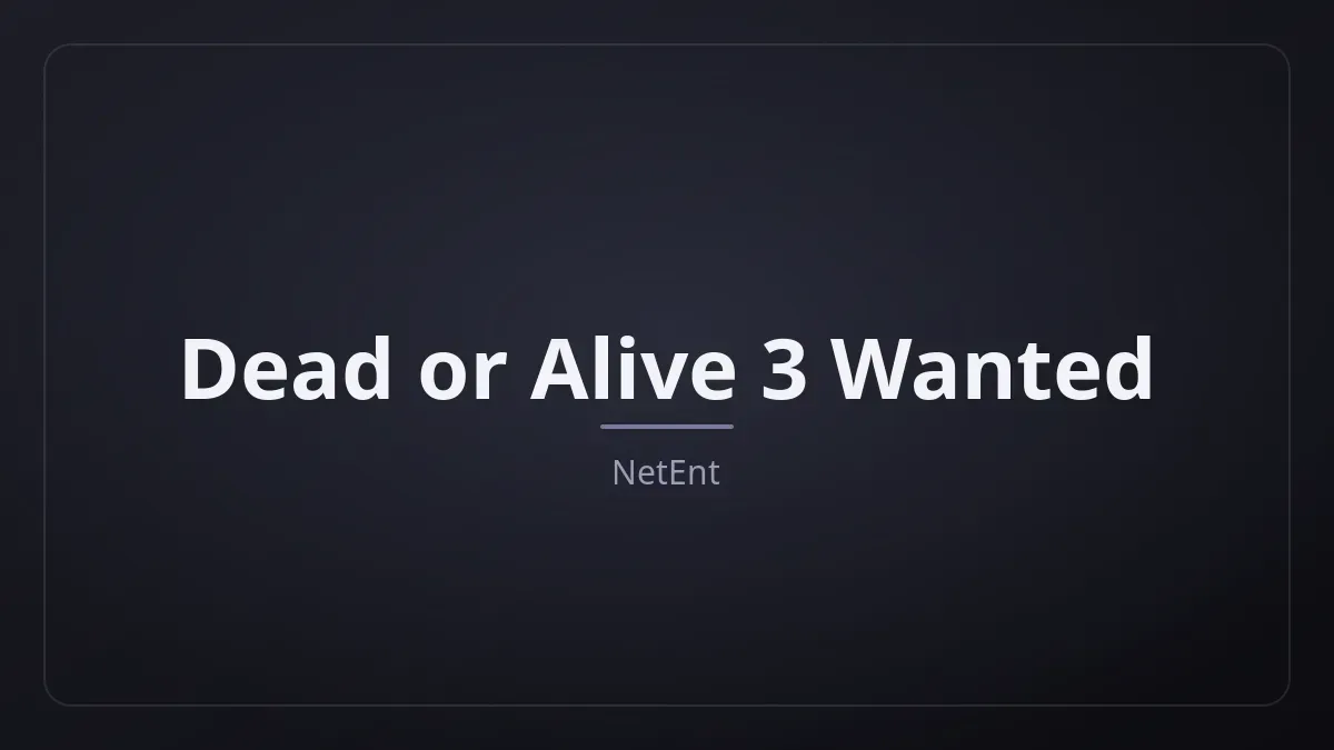Dead or Alive 3 Wanted kapak görseli