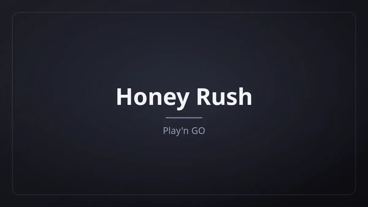 Honey Rush kapak görseli