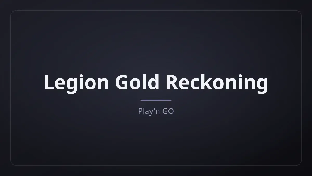 Legion Gold Reckoning kapak görseli